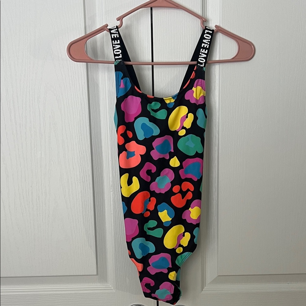 Vibrant Kids One Piece Swimsuit with Love Straps